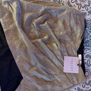 A glitter mini skirt